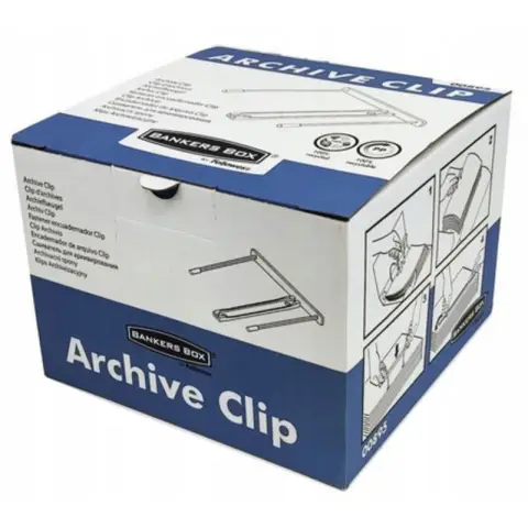 Klipsy archiwizacyjne Fellowes - Białe - opak. 100 szt.